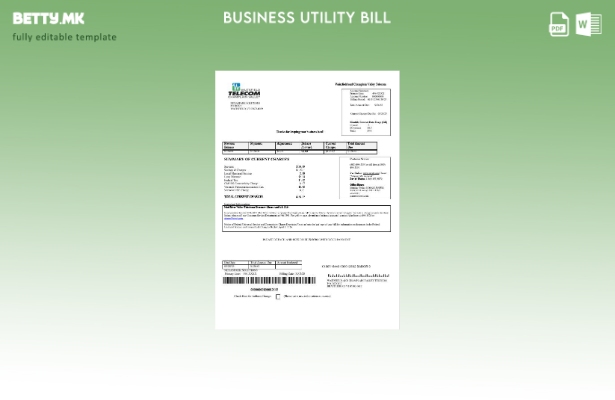 Бизнис сметка за комунални услуги на САД Waitsfield Telecom